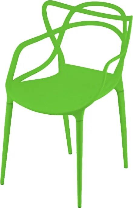 Scaun de masa KATO din plastic, verde