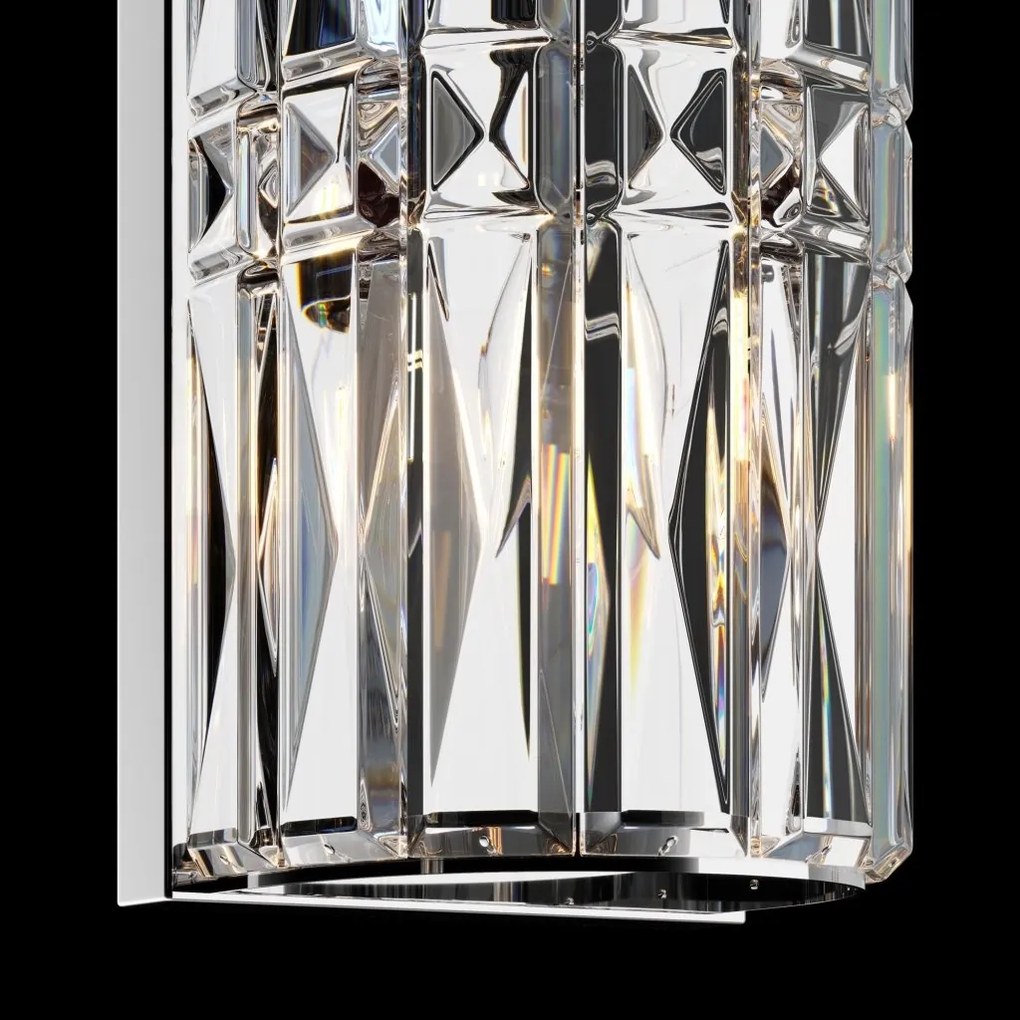 Aplica de perete design neoclasic Facet crom, 75cm
