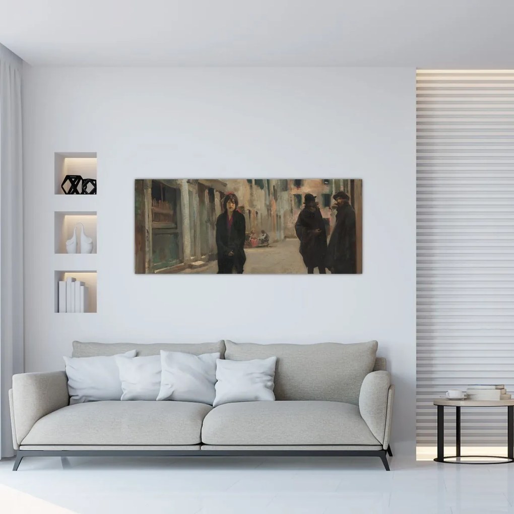 Tablou - John Singer Sargent, Street in Venice, reproducere (120x50 cm)