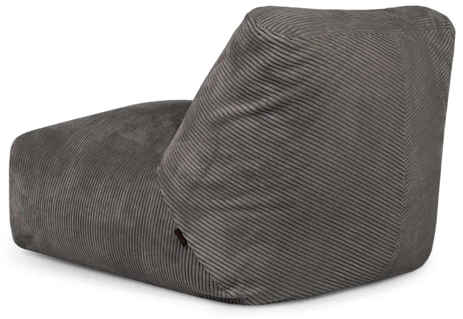 Fotoliu bean bag albastru cu tapițerie din catifea reiată Tube 100 – SLOWDOWN