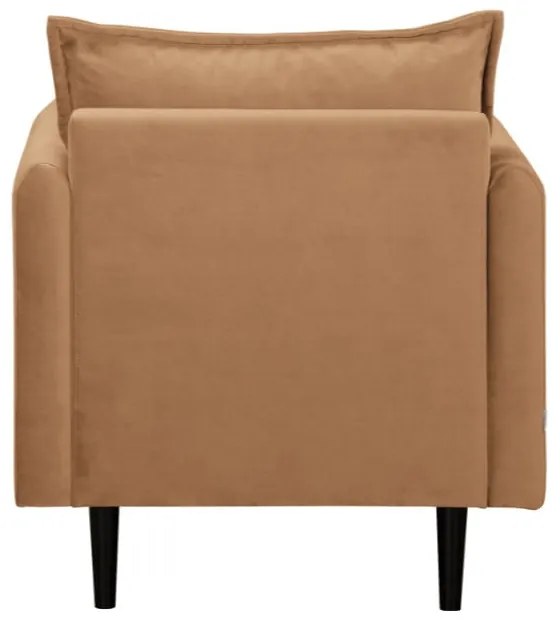 Fotoliu maro cu tapițerie din catifea Juli – Ropez