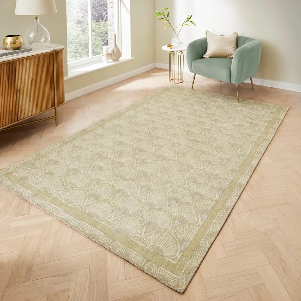 Covor verde deschis lavabil 152x230 cm Deco Peacock – Catherine Lansfield