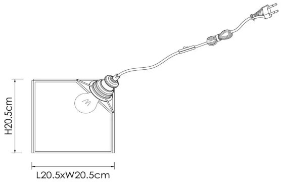 Lampă de masă Lucide 10518/20/60 DAVOS 1xE27/60W/230V