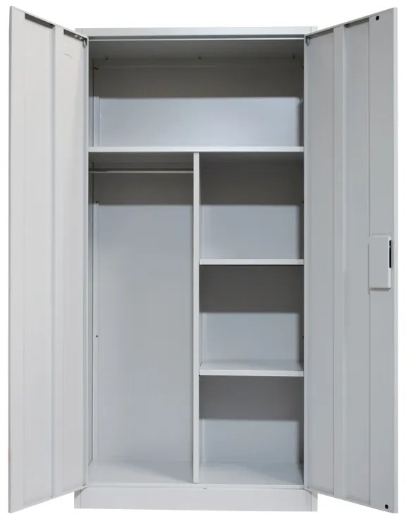 Dulap metalic de gradina Zogi cu compartiment gri deschis 90x45x180 cm
