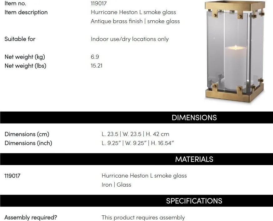 Suport pentru lumanare design LUX Heston L