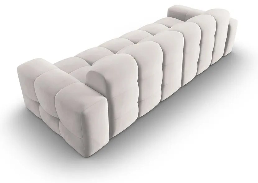 Canapea gri deschis cu tapițerie din catifea 255 cm Kendal – Micadoni Home