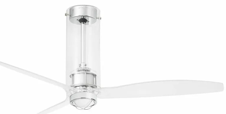 Lustra cu Ventilator si telecomanda TUBE FAN M LED transparent