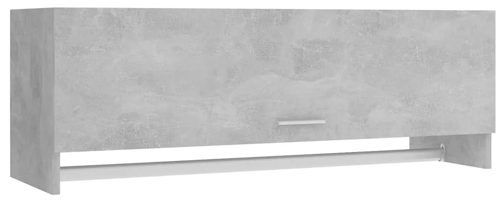 808237 vidaXL Șifonier, gri beton, 100x32,5x35 cm, PAL