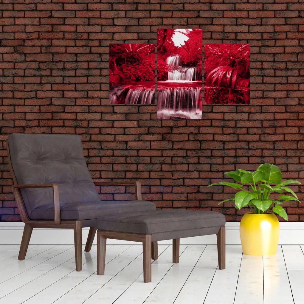 Tablou - Cascade indoneziene în roșu (90x60 cm)