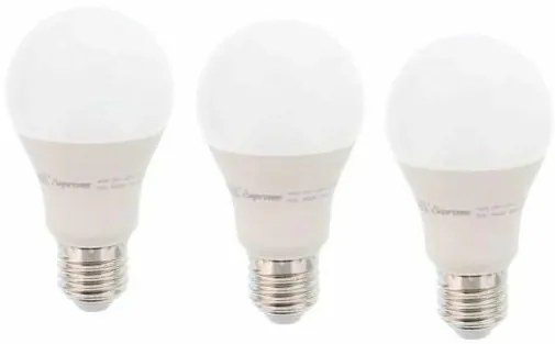 Set 3 becuri cu LED A60 E27 12W 230V lumina rece Supreme, Well