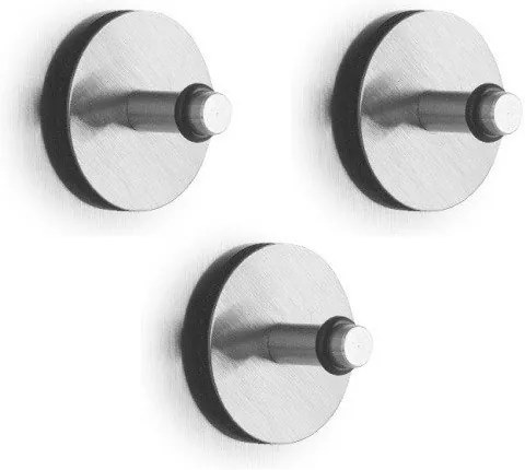 Set de magneti "Ring", Zeller, 3 bucati, Metal, Argintiu