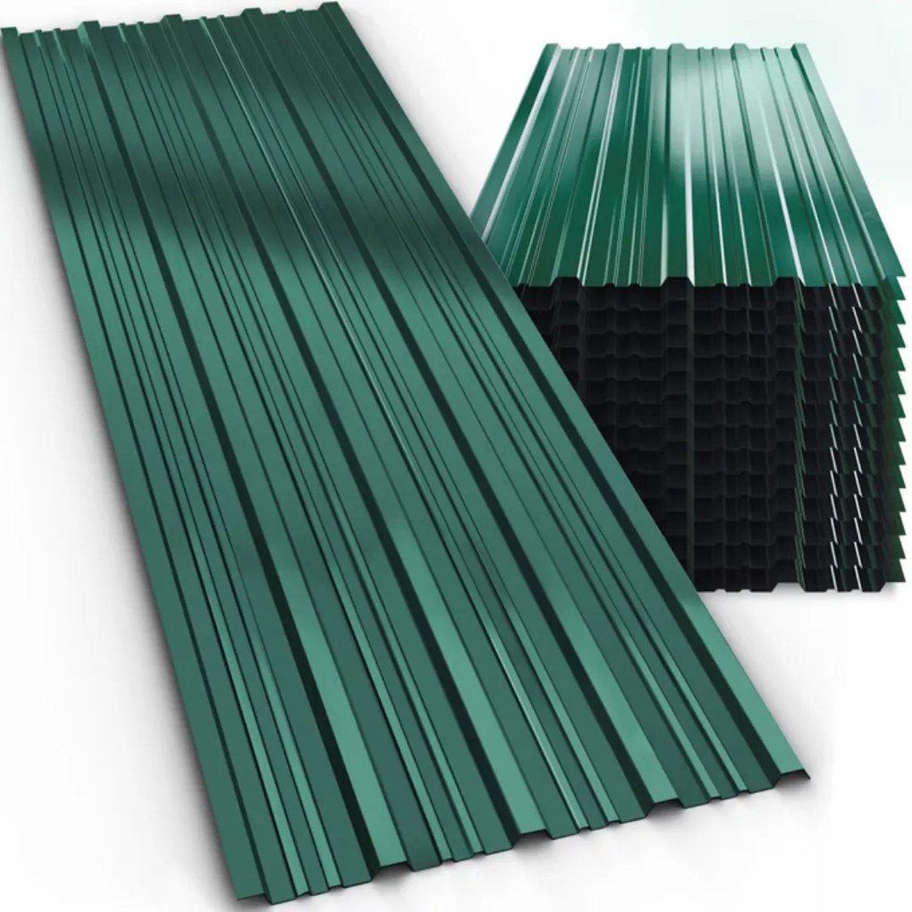 Tablă trapezoidală ARON, set 14 bucăți, 110×46 cm, verde Jurhan