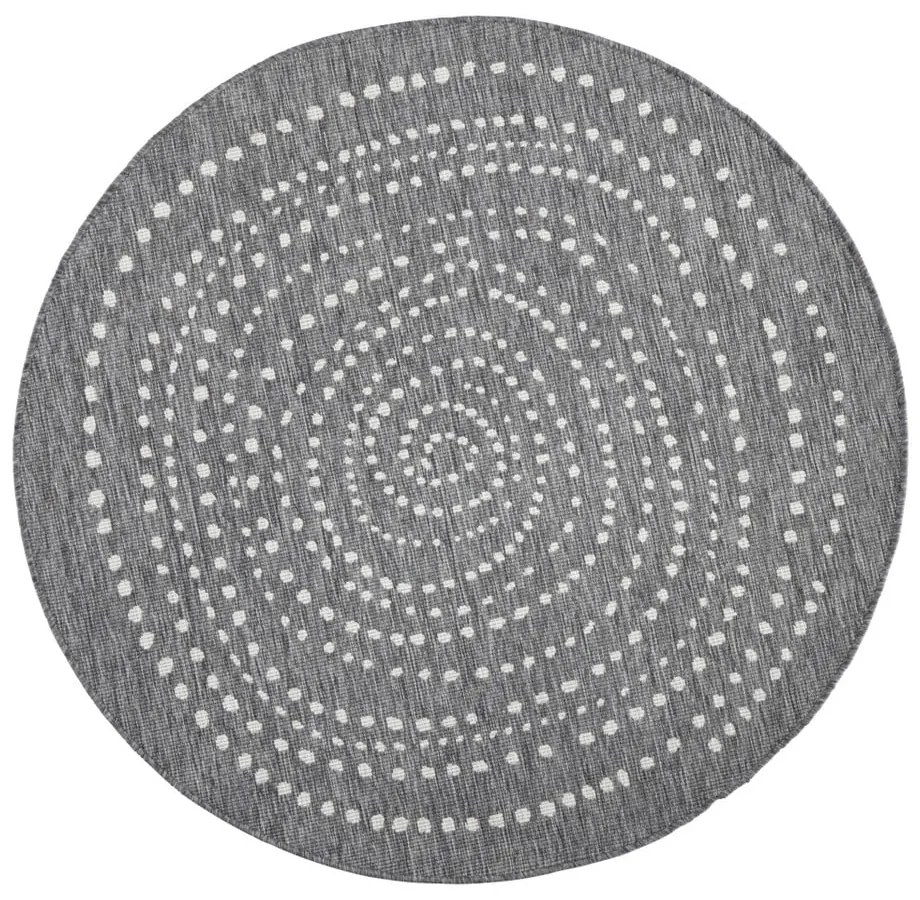 Covor adecvat pentru exterior NORTHRUGS Bali, Ø 200 cm, gri