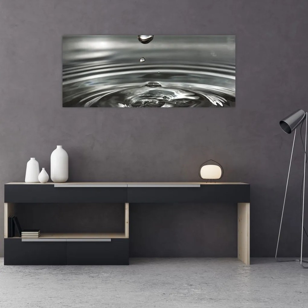 Tablou - Picături de apă (120x50 cm)