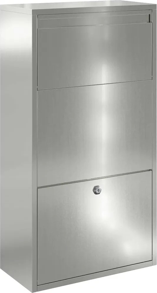 vidaXL Cutie pentru colet Argintiu 44 x 22 x 82 cm Oțel Galvanizat