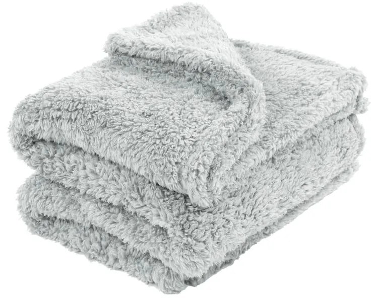 Pătură de pluș Tiseco Home Studio Teddy, 130 x 170 cm, gri