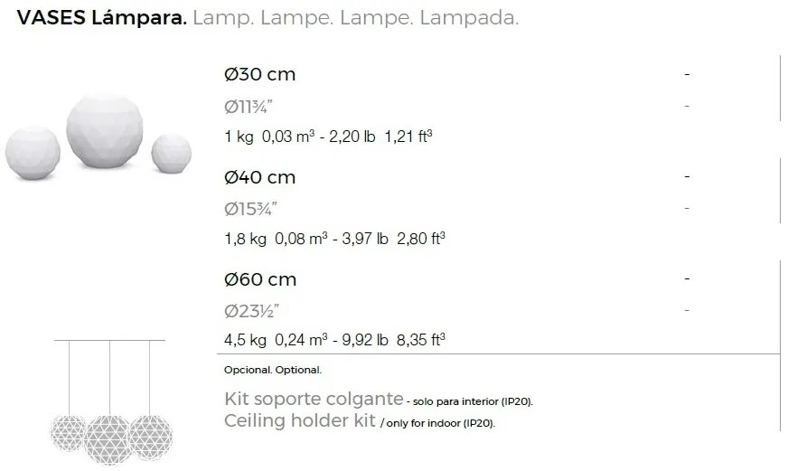 CORP DE ILUMINAT LED DECORATIV VASES LAMPS 40cm