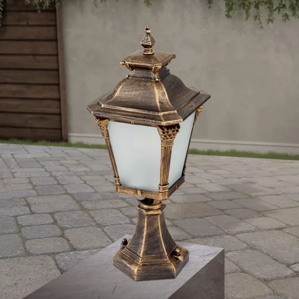 Orion - Lampă de exterior AIKO, 1xE27/60W/230V, 59 cm, IP23, bronz/patină