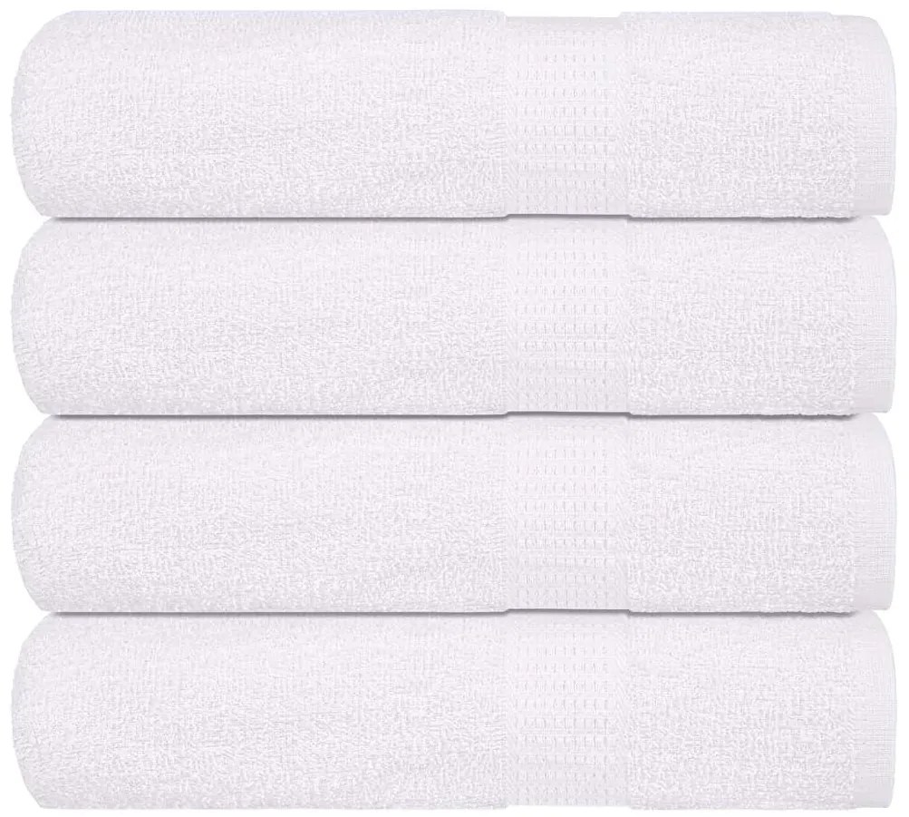 vidaXL Prosoape de baie 4 buc alb 100x150 cm 360 g/m² 100% bumbac