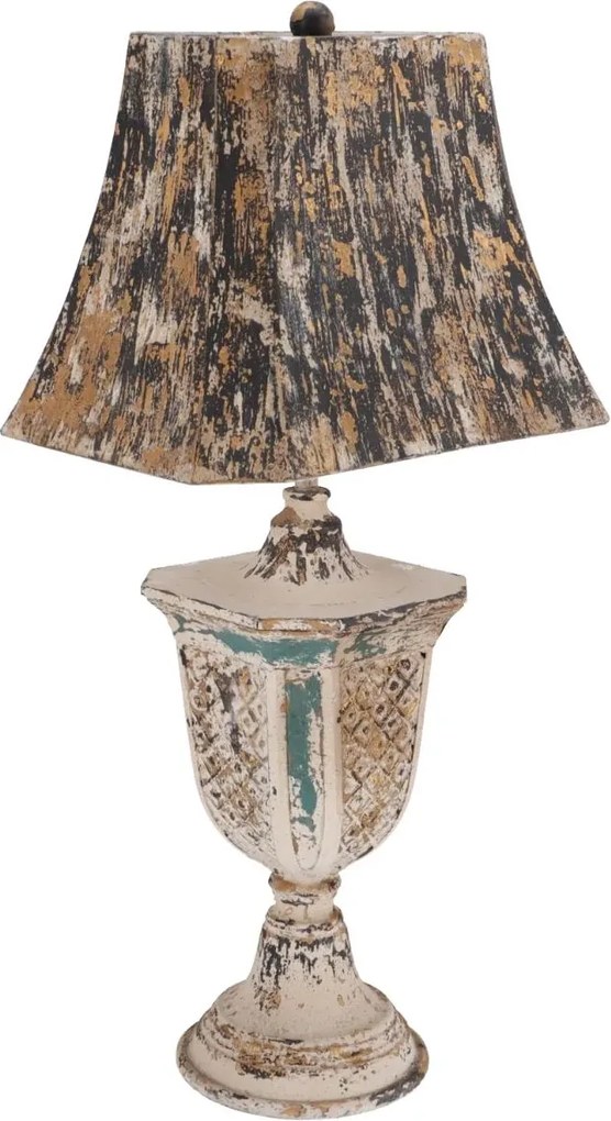 Lampa Shabby Chic Bell rasina si metal H 75 cm