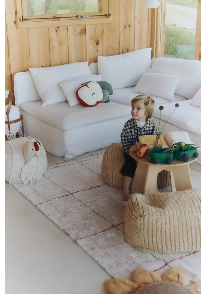 Covor crem lavabil, țesut manual din bumbac 90x130 cm Color Lines – Lorena Canals