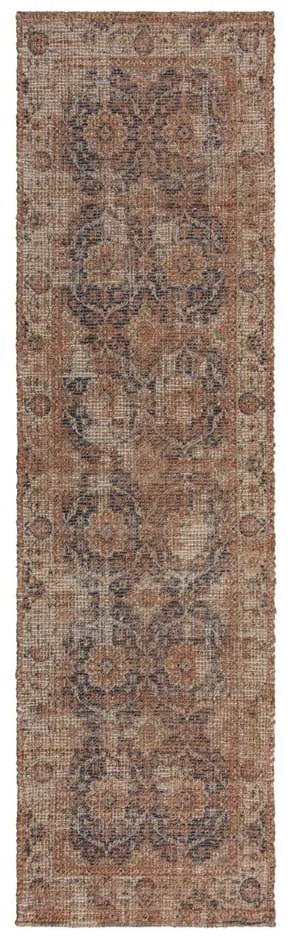 Covor tip traversă în culoare naturală handmade din amestec de iută 60x230 cm Miley – Flair Rugs