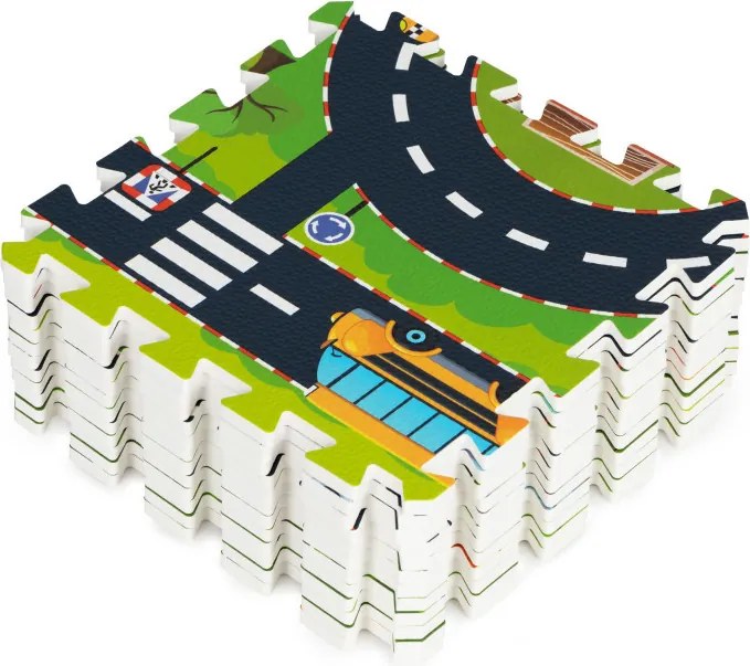 Spumă burete puzzle covor covor oraș străzi