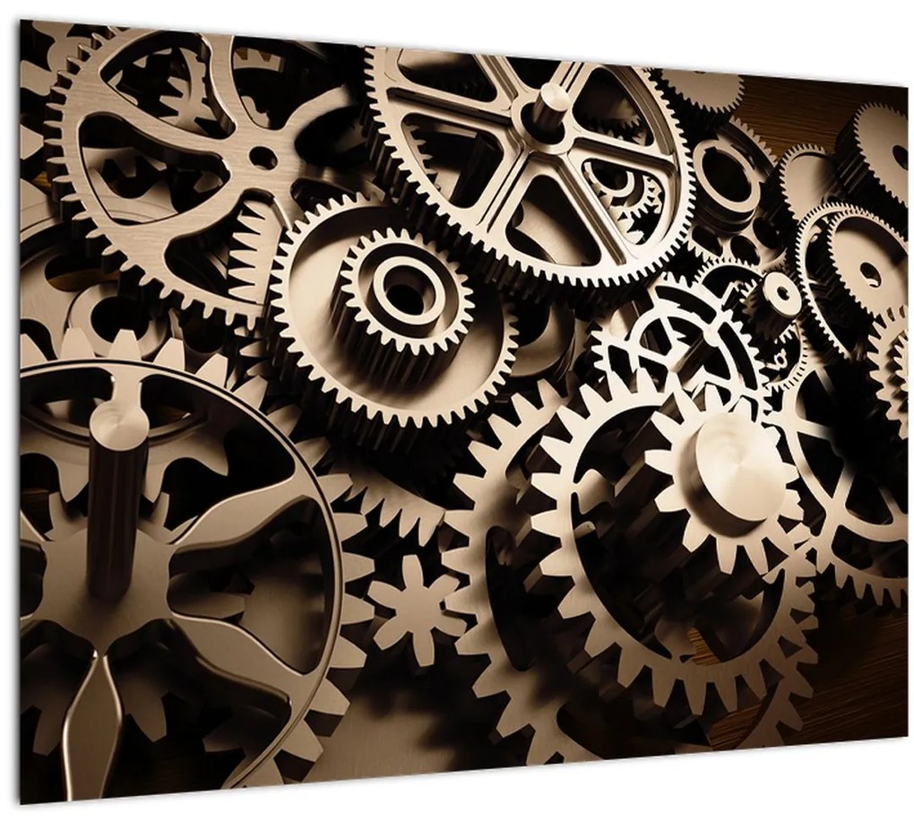 Tablou - Piese de ceas (70x50 cm)