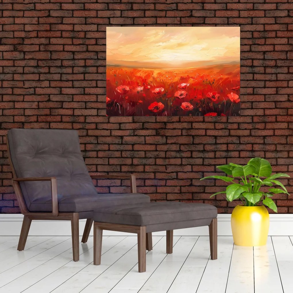 Tablou - Câmp de maci (90x60 cm)