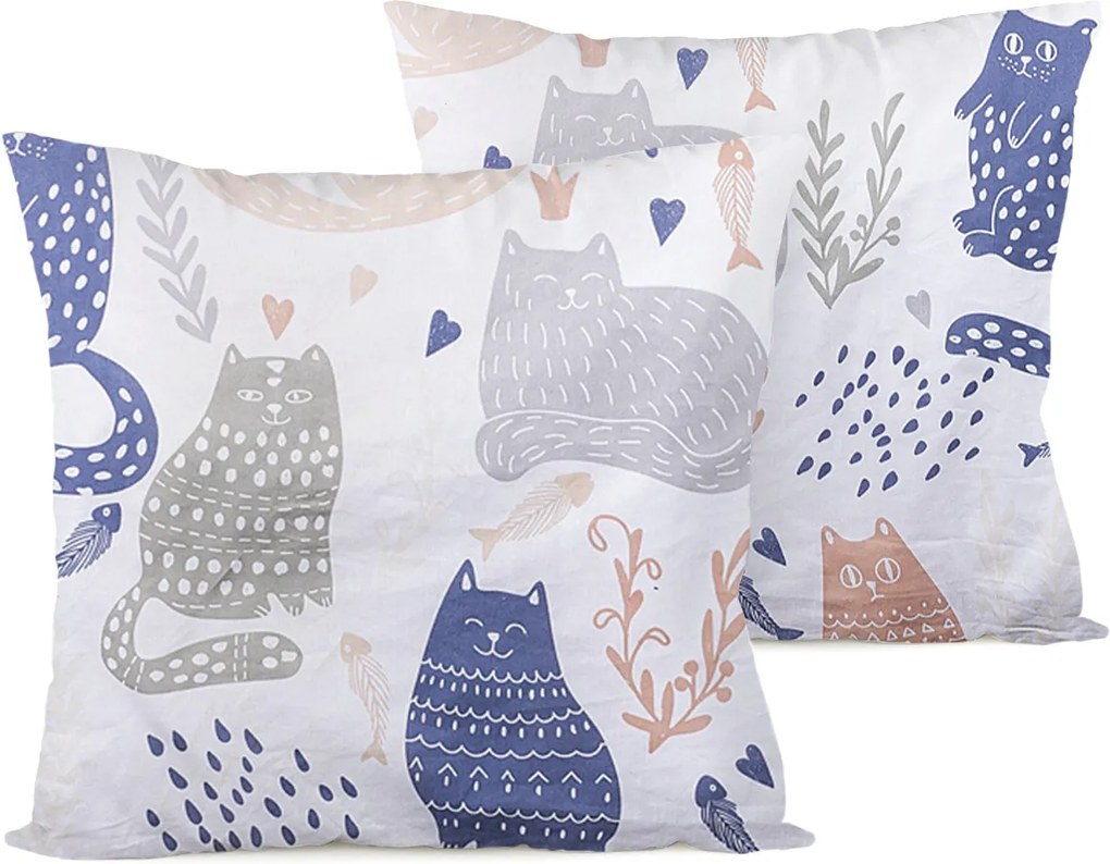Față de pernă 4home Nordic Cats, 2 buc. 40 x 40 cm
