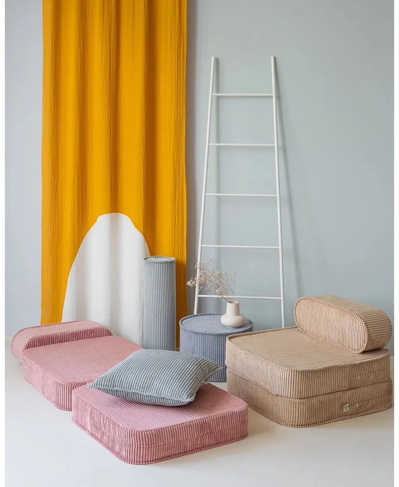 Pernă decorativă pentru copii verde-mentă cu tapițerie din catifea reiată Block – Wigiwama