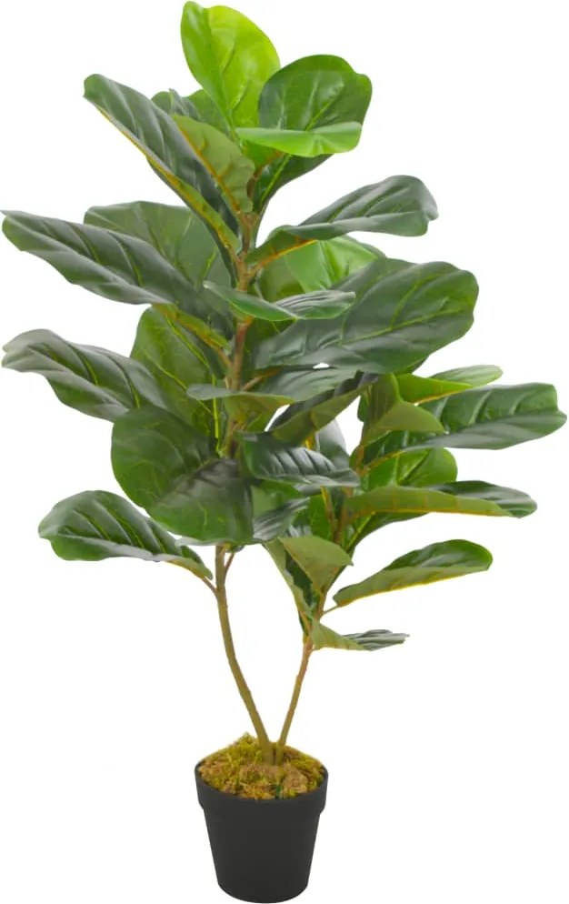 vidaXL Plantă artificială ficus cu ghiveci, verde, 90 cm