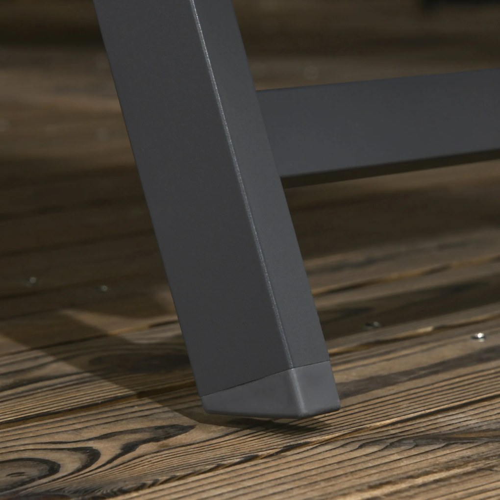 Outsunny Set de 2 Șezlonguri Rabatabile pe 5 Niveluri, Șezlonguri din Aluminiu și Țesătură Respirabilă, 66x165x102 cm, Albastru | Aosom Romania