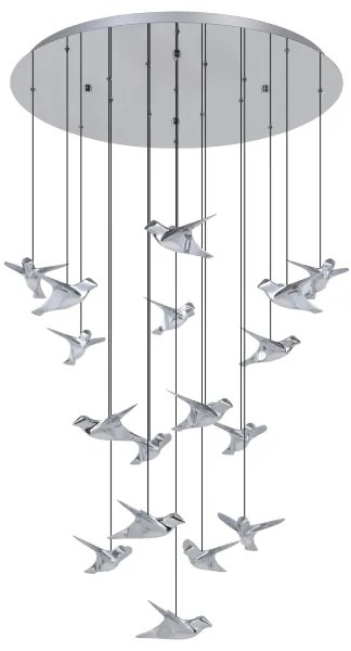 Lustră LED dimabilă pe cablu Eglo 390402 PARATEBUENO 17xLED/3W/230V crom