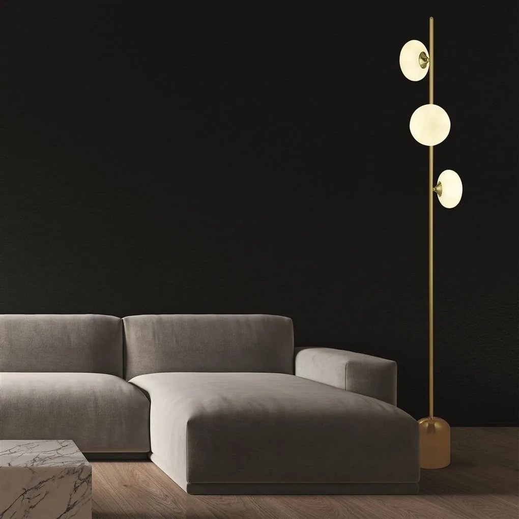 Lampadar, Lampa de podea moderna cu 3 surse de lumina Pebble