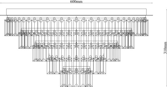 Ondaluce - Plafonieră cu cristale CASTLE, 12xG9/7W/230V, Ø 60 cm, aurie