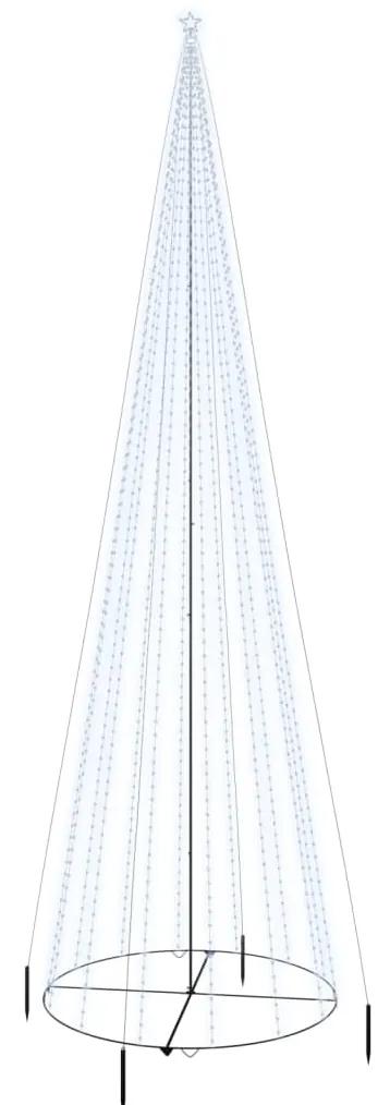 Brad de Craciun conic, 1134 LED-uri, alb rece, 230x800 cm 1, Alb rece, 800 x 230 cm