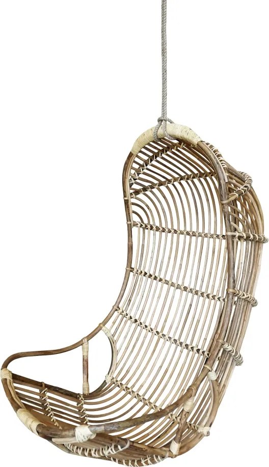 Leagan suspendat din rattan, H117/L72/W72 cm