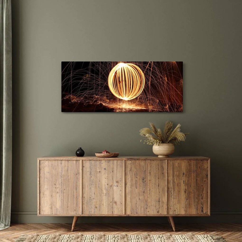 Tablou cu bilă iluminată (120x50 cm)