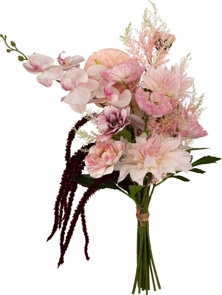 Buchet de flori artificiale WILD ROMANCE, roz, 60 cm