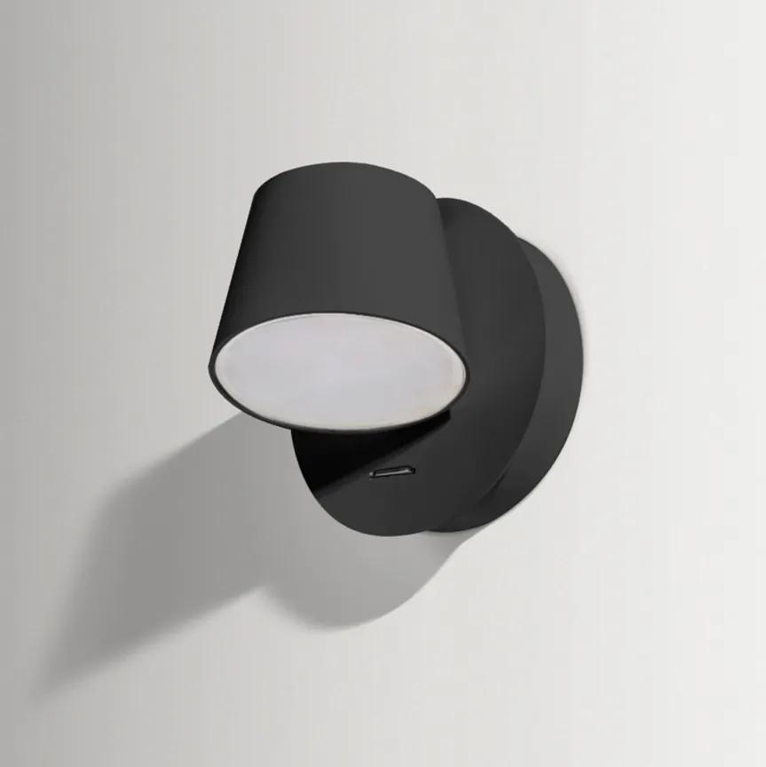 Aplica perete LED design modern RAMONA 1 neagra