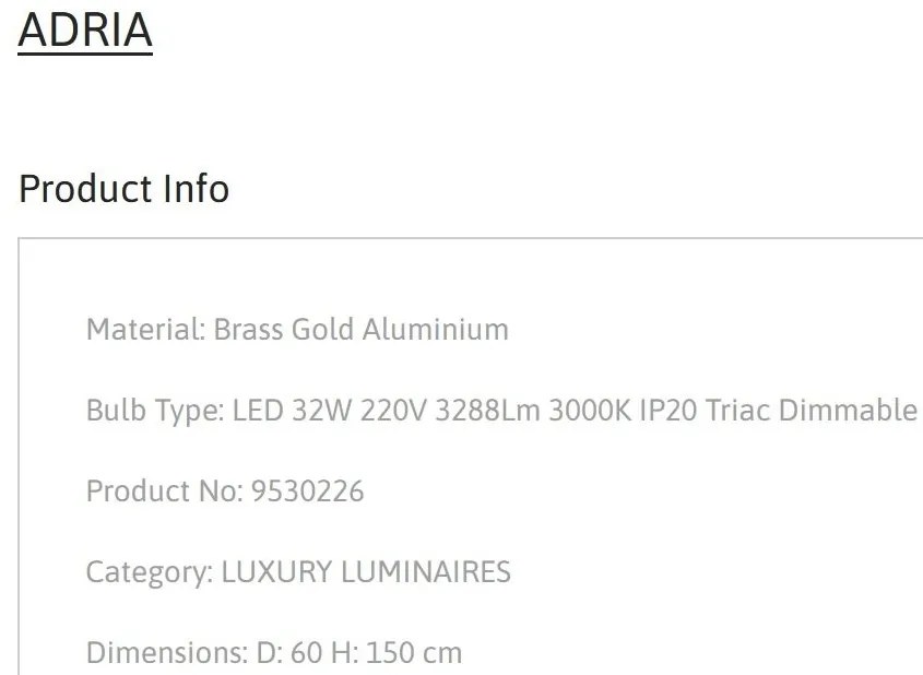 Lustra LED suspendata design elegant ADRIA D-40cm