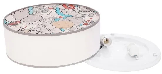 Plafonieră pentru copii KIDDY 2xE27/40W/230V alb/bej