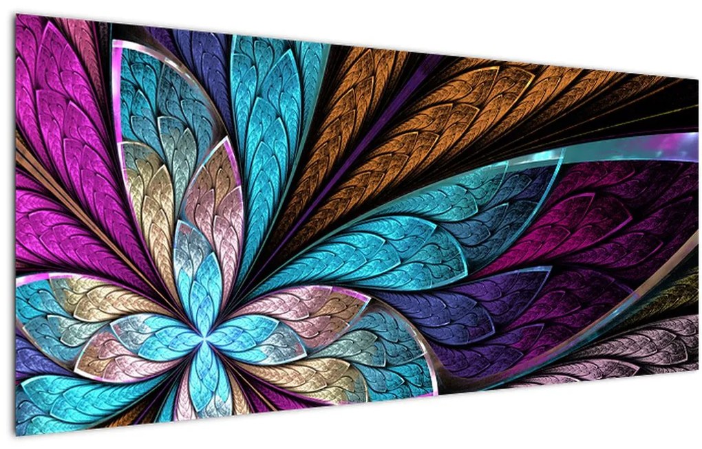 Tablou - Floare, abstracție (120x50 cm)