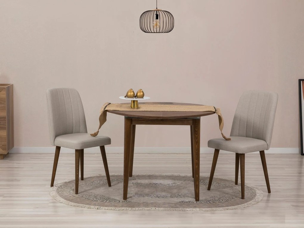 Set mobilier sufragerie Nidupo 5 (nuca + crema) (pentru 2 persoane). 1093764