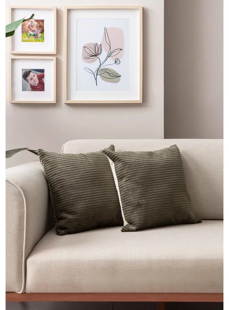 Fețe de pernă 2 buc. din catifea reiată 43x43 cm – Mioli Decor