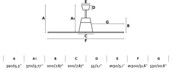 Ventilator de tavan FARO 33480 TYPHOON IP44 d. 130 cm alb + remote control