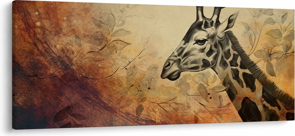 Tablou - Girafă, pictură (120x50 cm)