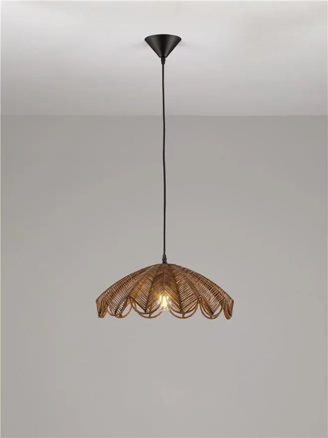 Lustra suspendata stil natural ratan maro FLARE