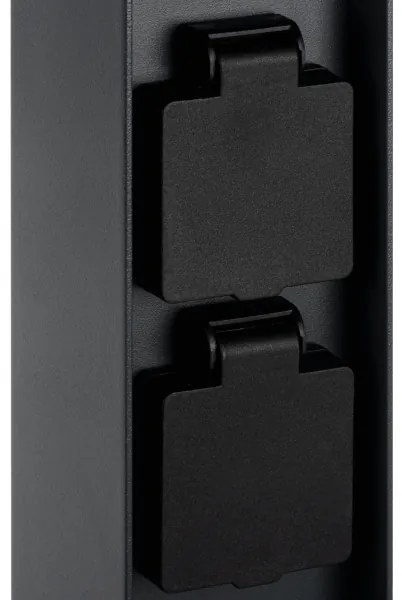 Lampă de exterior cu 2 prize Kanlux 38765 DASTEN 1xG9/11W/230V 50 cm IP44 negru